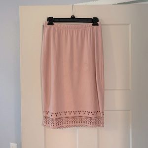 Mauve pink midi skirt